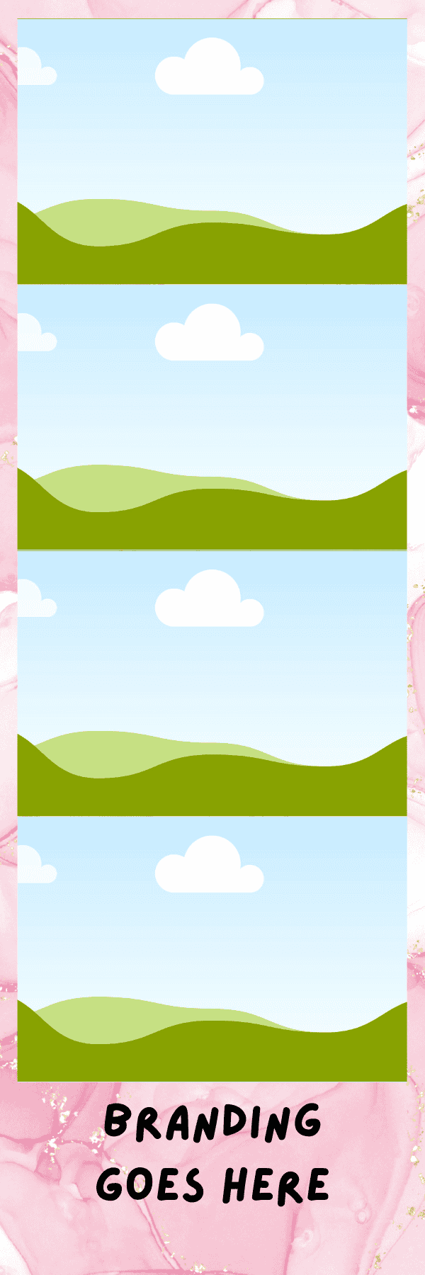 2x6 Strip - 4 Photo template preview