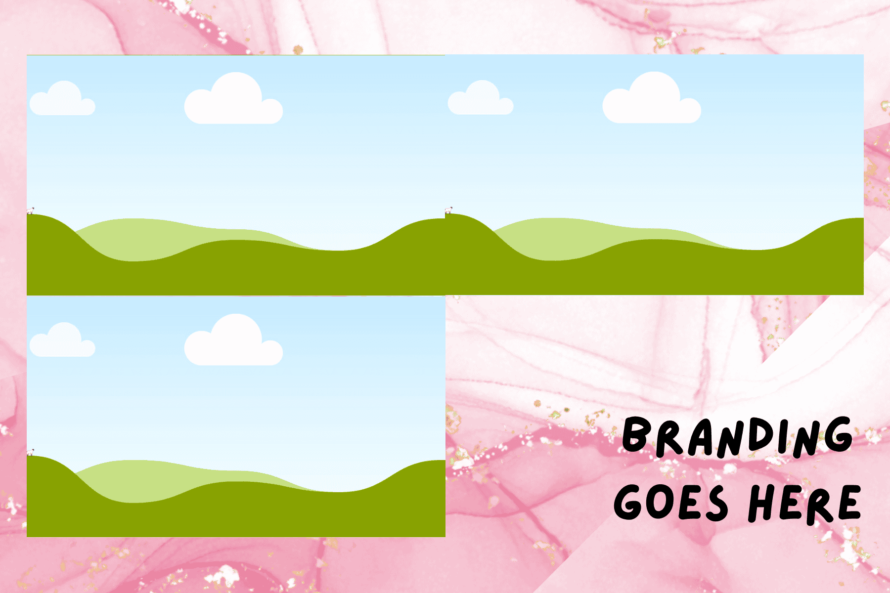 6x4 - 3 Photo Variant B template preview