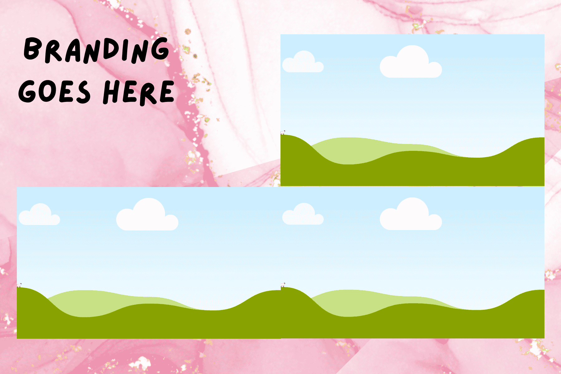 6x4 - 3 Photo Variant C template preview